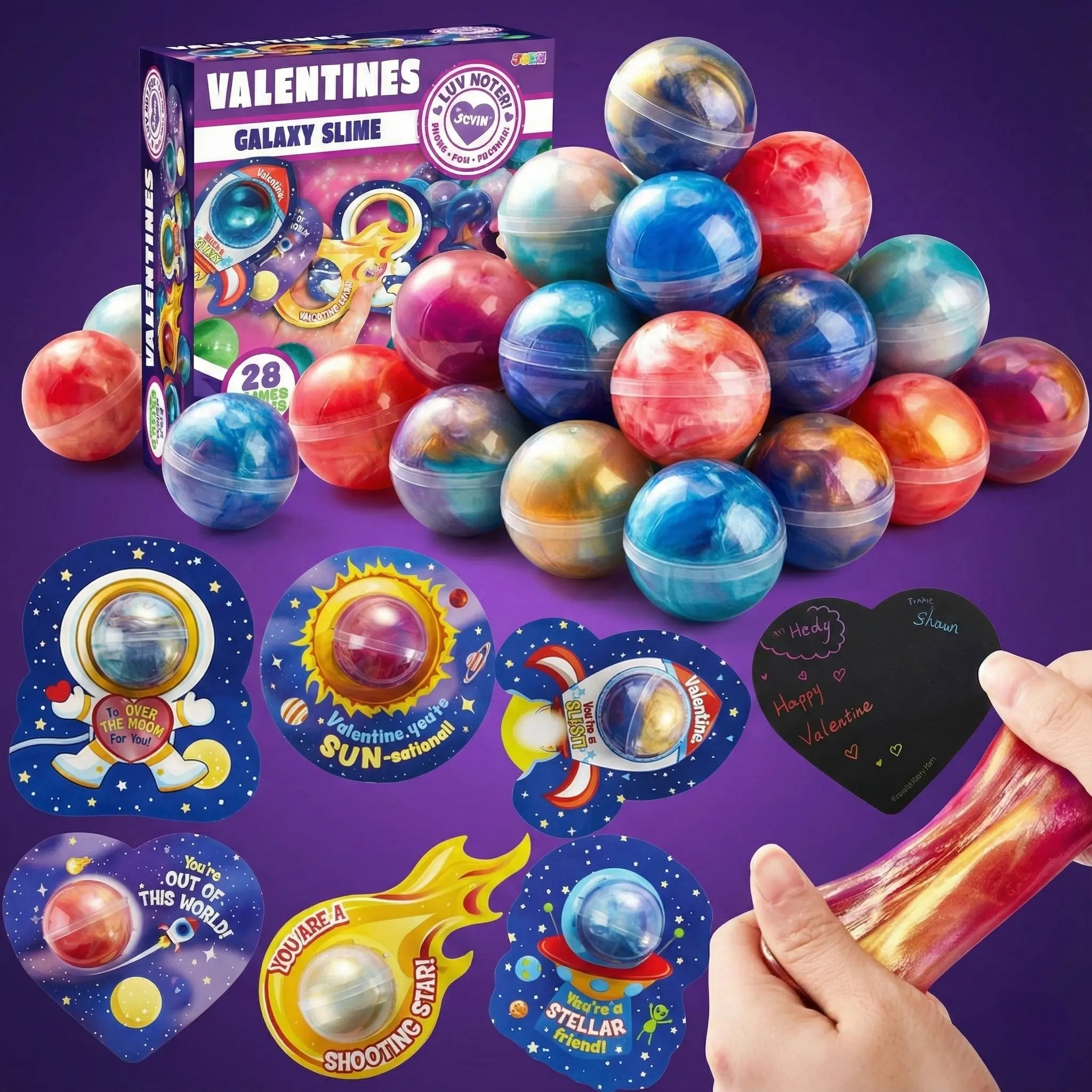The Wysp Galaxy Slime Valentines Pack